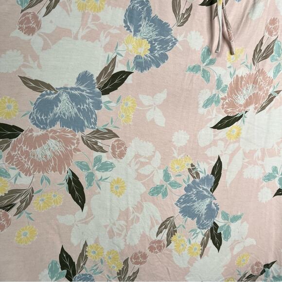 Torrid 4X Super Soft Cold Shoulder Ruffle Top Pink Blue Floral - Picture 7 of 10